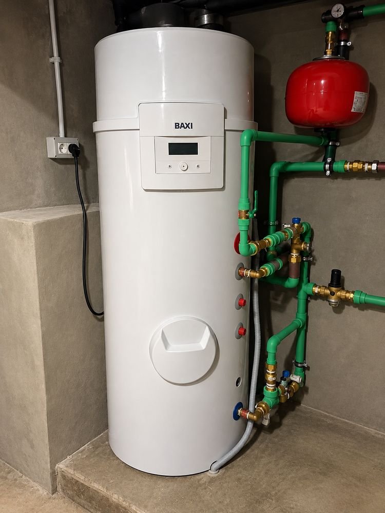 BAXI heat pump in a plant room